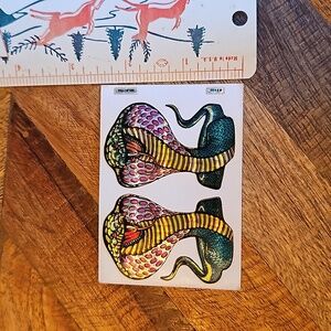 Vintage vending machine stickers Prism Cobra Snakes